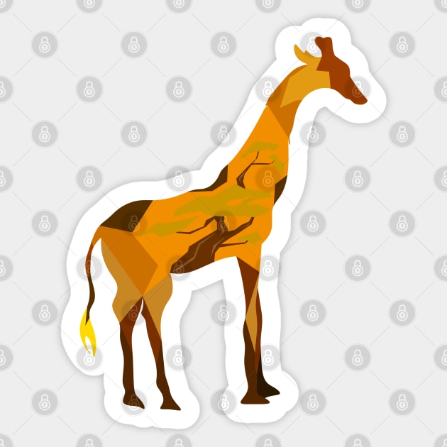 African Giraffe Sticker by MariRiUA